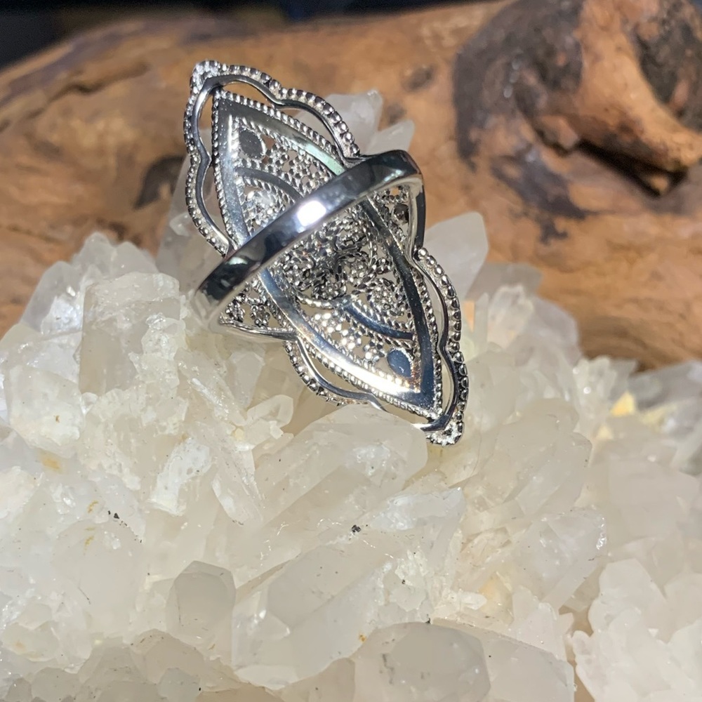 Vintage Solid Sterling Silver Ring - image 3